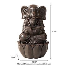 Glitzhome Zen-Style Animal Outdoor Fountain with LED Lights 21.75"H
