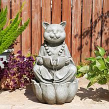 Glitzhome Zen-Style Animal Outdoor Fountain with LED Lights 21.75"H