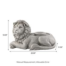 Glitzhome Zen-Style Outdoor Lying Lion Fountain