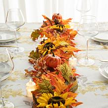 Glizthome 6' Fall Maple Leaf and Sunflower Garland