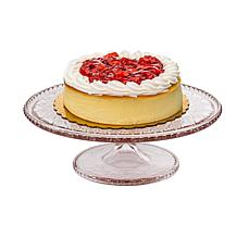 Godinger Claro Pink Footed Cake Stand