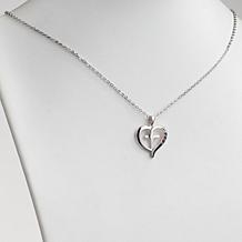 Gold Over Sterling Family Heart And Cross Birthstone Pendant