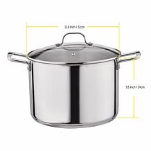 Gourmet Edge 20-quart 18/10 Stainless Steel Stock Pot with Cover