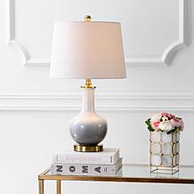 Gradient 25" Ceramic and Brass LED Table Lamp by JONATHAN Y
