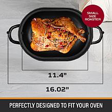 Granitestone 16" Oval Ultra Nonstick Roasting Pan with Lid