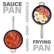 Granitestone 5.5 Qt. Nonstick Jumbo Cooker with Lid and Helper Handle