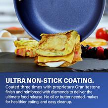 Granitestone Blue 14" Nonstick Family Pan with Lid & Stay Cool Handle