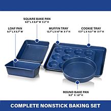 Granitestone Blue 5-Piece Nonstick Bakeware