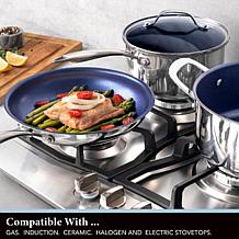 GraniteStone Blue Stainless Steel Nonstick Pots and Pans Set -10 Pi...