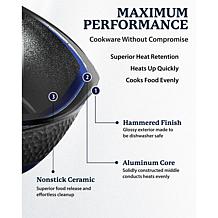 Granitestone Charleston Hammered Black 12'' Nonstick Fry Pan