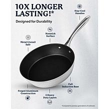 Granitestone Charleston Hammered White 15-Piece Cookware Set