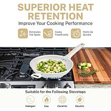 Granitestone Desert Beige 14'' Nonstick Fry Pan with Lid