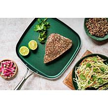 GraniteStone Emerald 10.5" Nonstick Grddle Pan with Stay Cool Handle