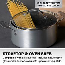 Granitestone Silver 5 Qt. Stock Pot with Lid