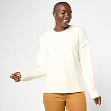 GREY by Jhoan Sebastian Grey Fringed Jacquard Sweater Topper | HSN