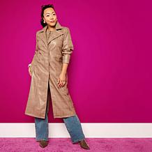 Grey by Jhoan Sebastian Grey Faux Leather Trench Coat