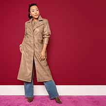 Grey by Jhoan Sebastian Grey Faux Leather Trench Coat