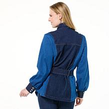 GREY by Jhoan Sebastian Grey Knit Denim Utility Jacket