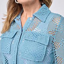 Grey by Jhoan Sebastian Grey Long-Sleeve Crochet Jacket