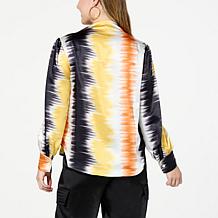 GREY by Jhoan Sebastian Grey Satin Tie Neck Blouse