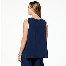 GREY by Jhoan Sebastian Grey Stretch Crepe Twill Sleeveless Top