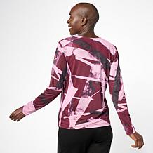 Grey by Jhoan Sebastian Stretch Mesh Knit Asymmetric Neckline Top