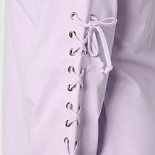 Greyby Jhoan Sebastian Lace Up Sleeve Knit Top