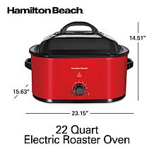 Hamilton Beach Electric Roaster Oven Red 22 Quarts