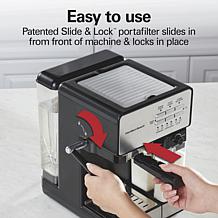 Hamilton Beach® Slide & Lock™ Espresso Maker with Auto Milk Reservoir
