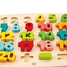 Hape Chunky Number & Counting Puzzle 20 Pieces Wooden Block Puzzle