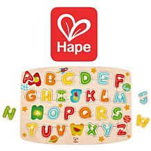 Hape Colorful Alphabet Peg Puzzle for Toddlers