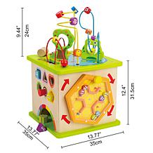 Hape Country Critters 5-Sided Play Cube, Wooden Learning Puzzle Toy