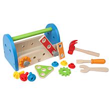 Hape Fix It Kid's Wooden Toolbox Play Set and Accessories