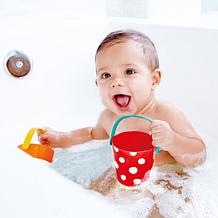 Hape Happy Buckets Set 3 Water Wheel Bath Time Toys