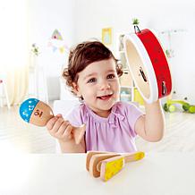 Hape Junior 3 Piece Wooden Percussion Instrument Set