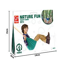 Hape Nature Fun Pocket Swing - Kid's Portable Hammock, Green