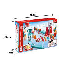 Hape Wooden Domino Ball Set: Mighty Hammer Double-Sided Set, 59pcs