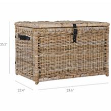 happimess Michael 35" Wicker Storage Trunk