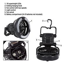 Happy Camper 2-in-1 Tent Light and Ceiling Fan