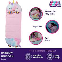 Happy Nappers: Pillow & Sleepy Sack: Large Rainbow Unicorn, 66" x 30"