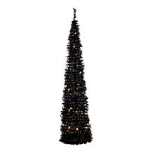 Harvest Lane Halloween 71" Pop-Up Tinsel Tree with 6-Hour Timer