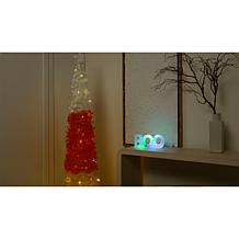 Harvest Lane Halloween 71" Pop-Up Tinsel Tree with 6-Hour Timer
