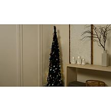 Harvest Lane Halloween 71" Pop-Up Tinsel Tree with 6-Hour Timer