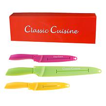 Hastings Home 14-Piece Colored Knife Set with Sheaths, Pro Grade