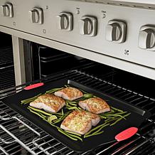 Hastings Home 3pc Nonstick Cookie Sheet Set With Silicone Handles