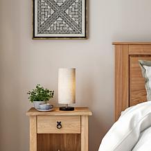 Hastings Home Adjustable Cylinder LED Table Lamp - Tan