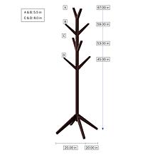 Hastings Home Coat Rack - Brown