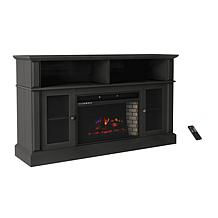Hastings Home Electric Fireplace TV Stand for TVs up to 59" w/ Shelves
