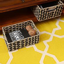 Hastings Home Hand Weaved Wicker Baskets Made Of Water Hyacinth