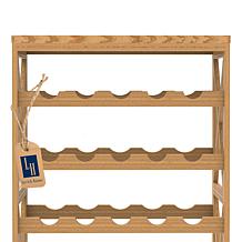 Hastings Home Rustic Space-Saving Wine Rack - Brown